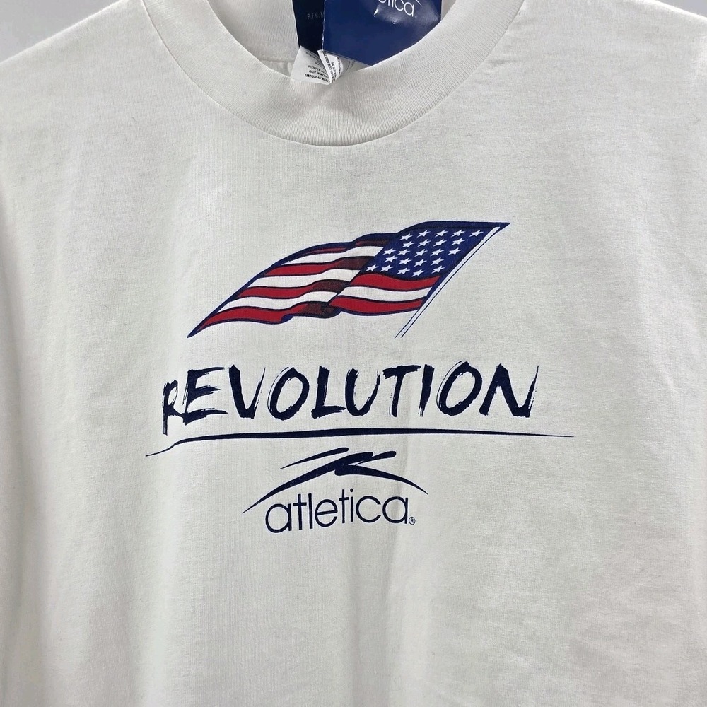 VINTAGE ATLETICA NEW ENGLAND REVOLUTION SHIRT NEW DEADSTOCK MENS XL AUTO #33 90s - Picture 2 of 11